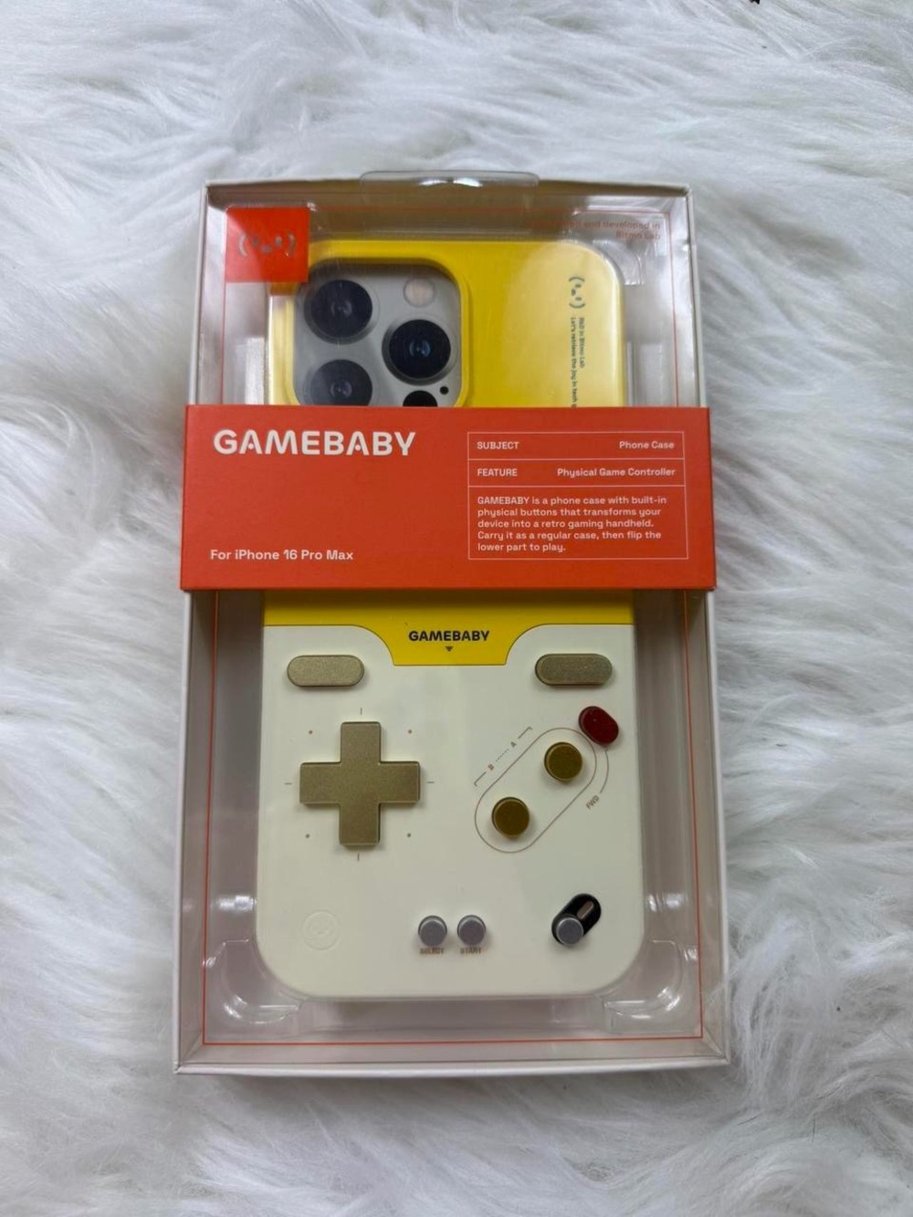 GAMEBABY Retro Game Controller iPhone Case - Yellow & Cream